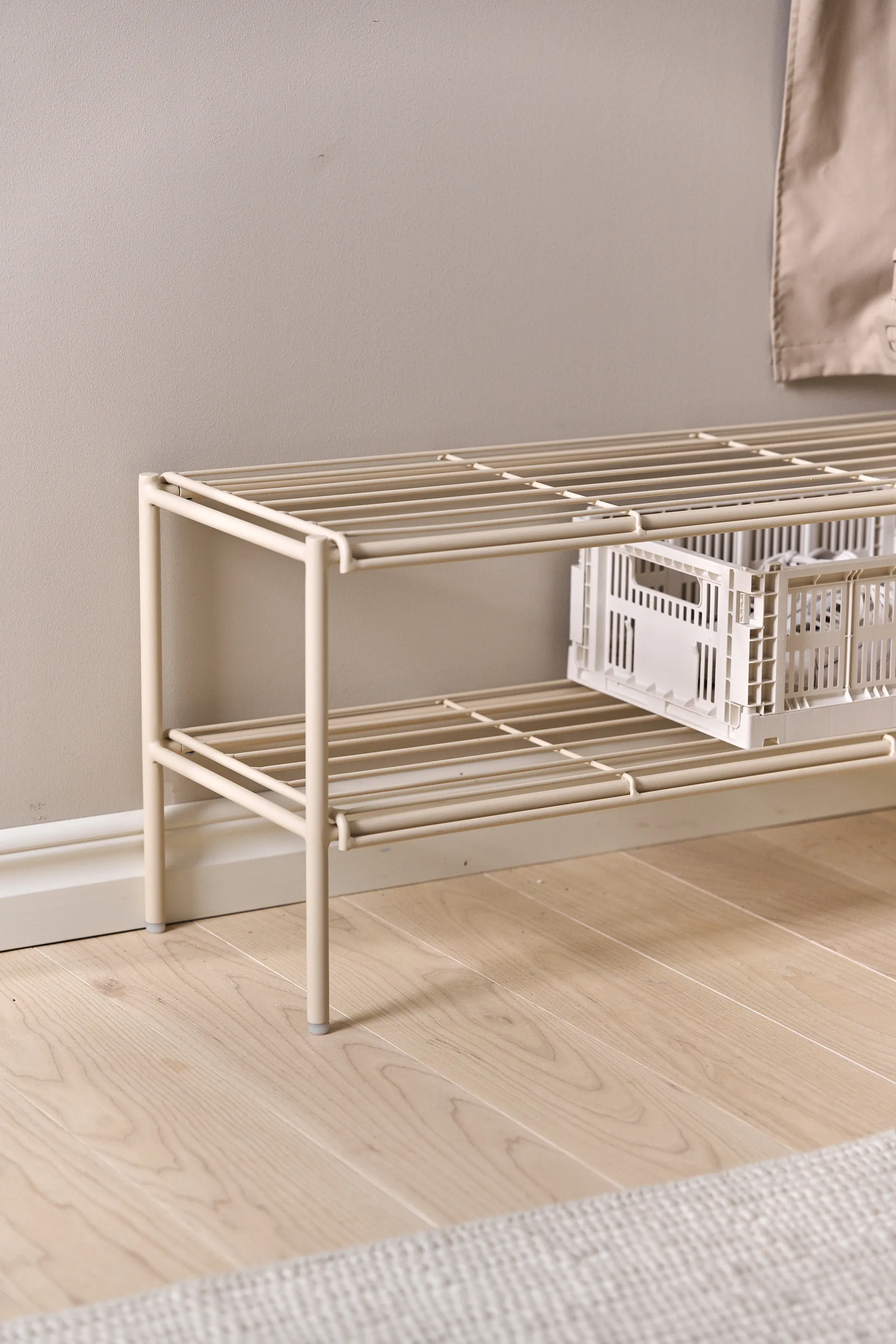 Nod skohylla 80x30x37 cm, Beige Scandi Living