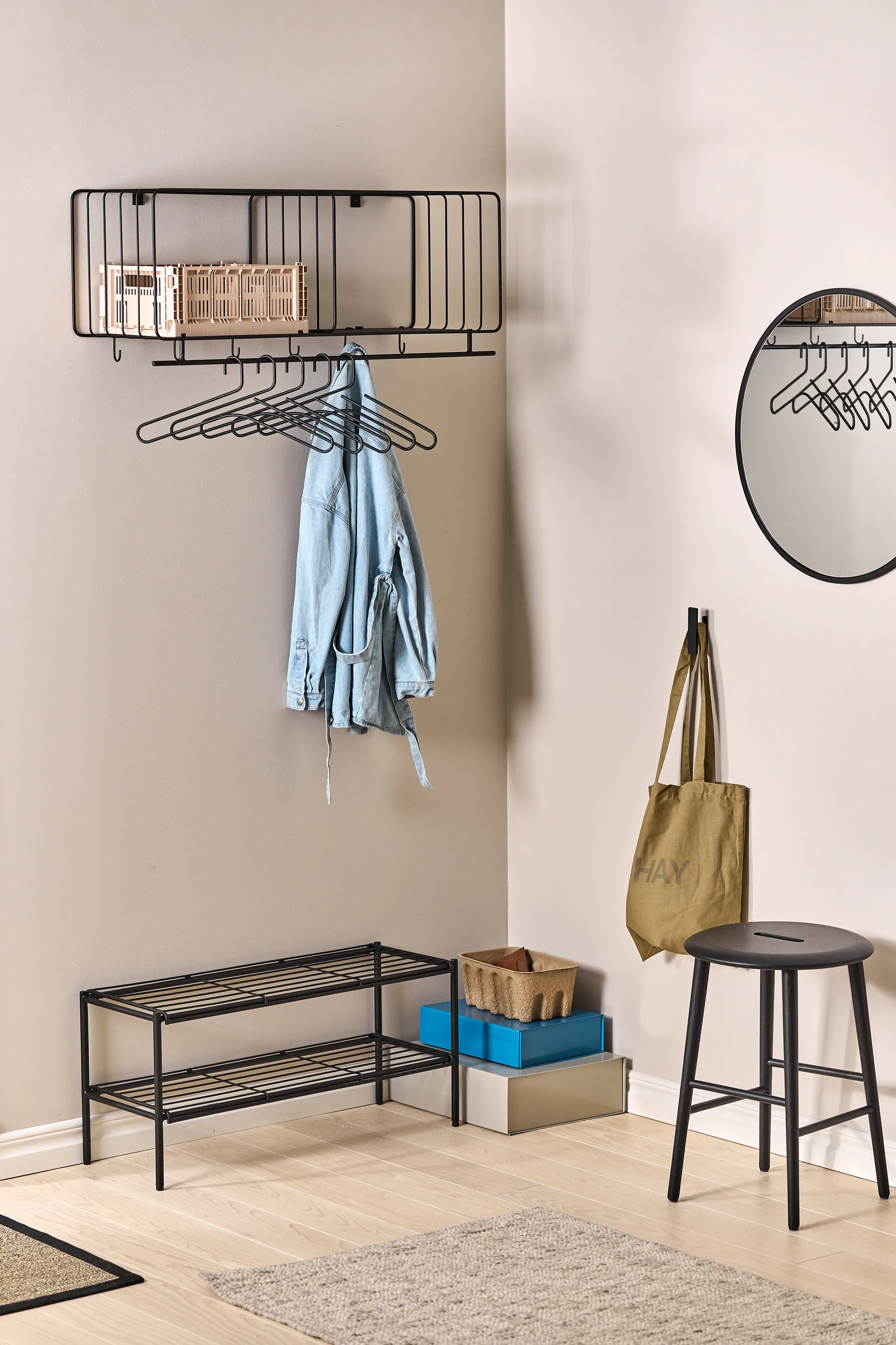 Nod skohylla 80x30x37 cm, Black Scandi Living