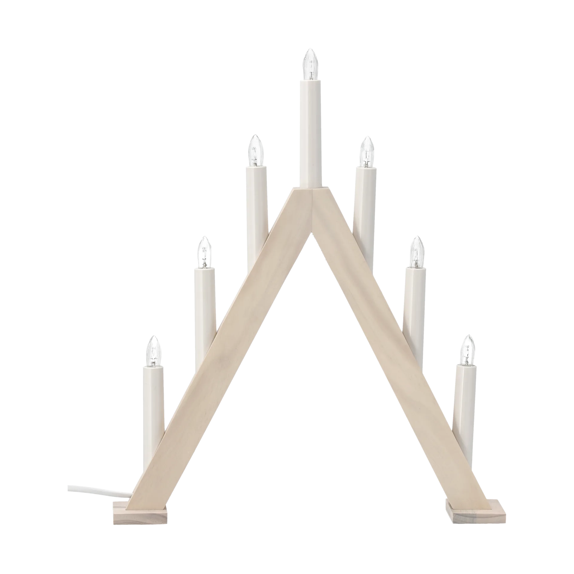 Nord adventsljusstake 40 cm, Vitlaserad Scandi Living