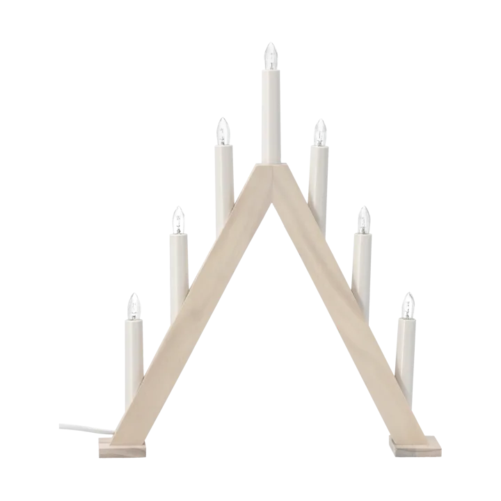 Nord adventsljusstake 40 cm - Vitlaserad - Scandi Living