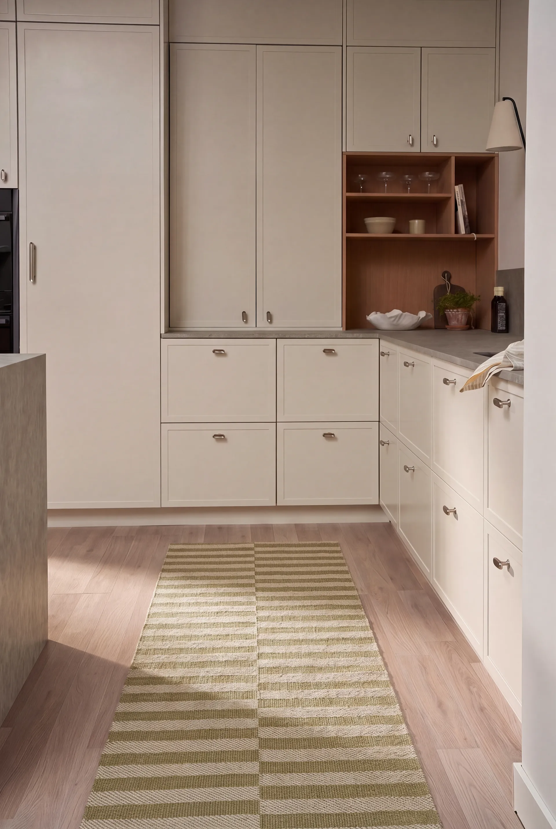 Path gångmatta, Olive green, 70x250 cm Scandi Living