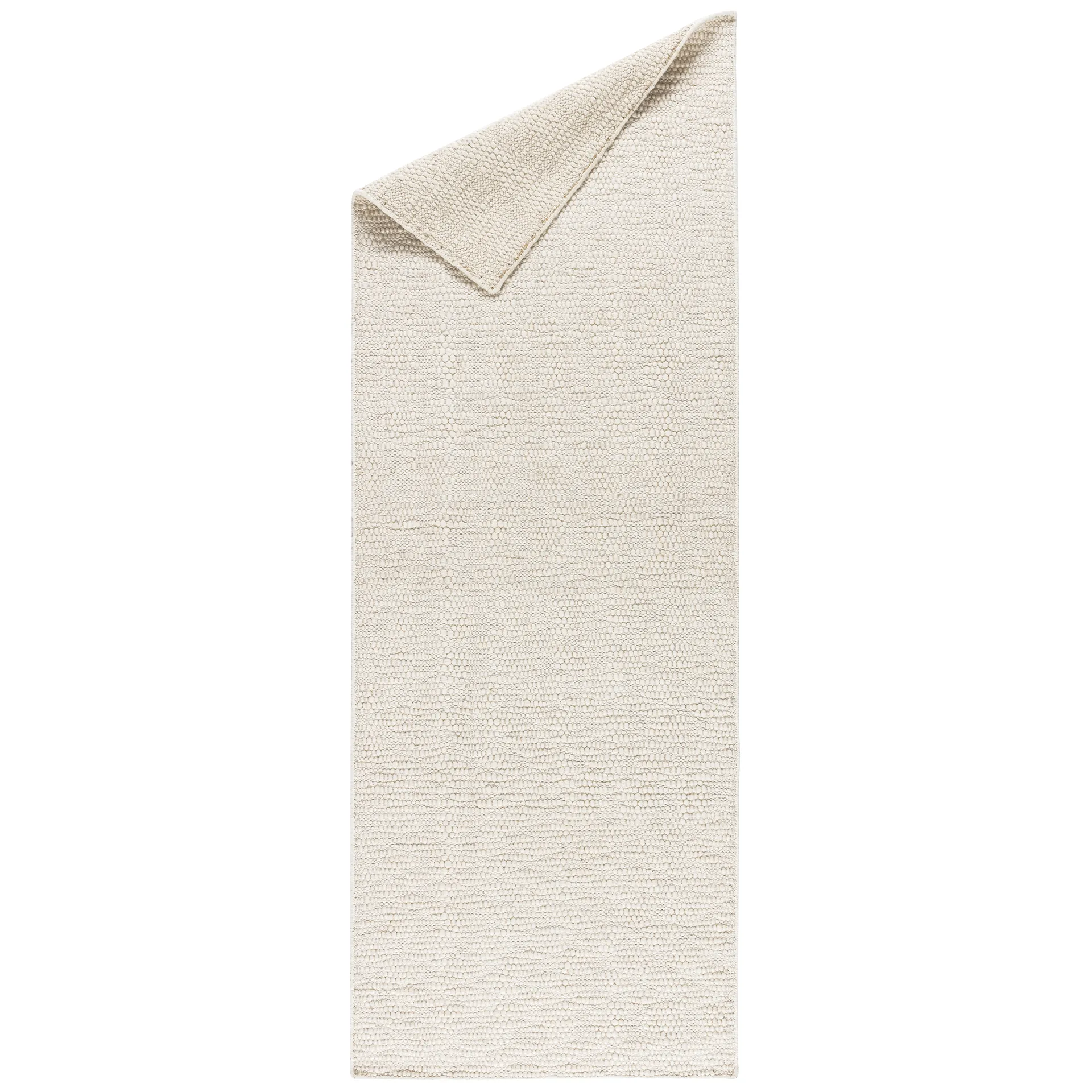 Pebble ullmatta vit, 80x240 cm Scandi Living