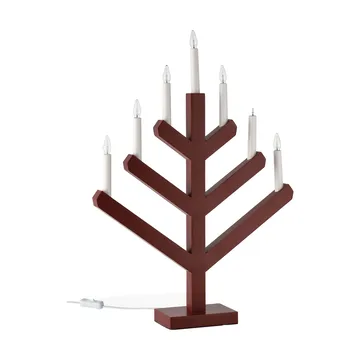Pine adventsljusstake 62 cm - Röd - Scandi Living