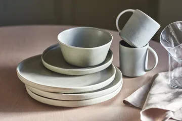Sandsbro assiett ljusgrå, Ø20 cm, 8-pack - Scandi Living