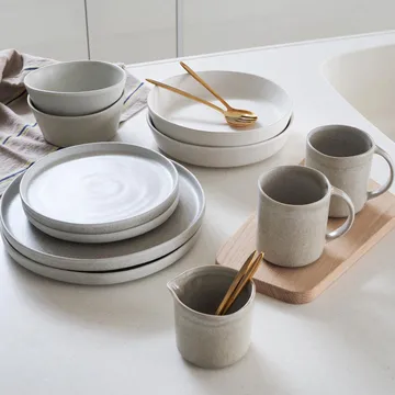 Sandsbro mattallrik ljusgrå, Ø26 cm, 4-pack - Scandi Living