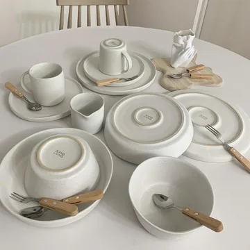 Sandsbro mattallrik offwhite, Ø26 cm, 6-pack - Scandi Living