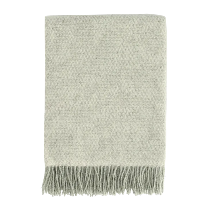 Sandstone ullpläd 130x180 cm - Sage Melange - Scandi Living