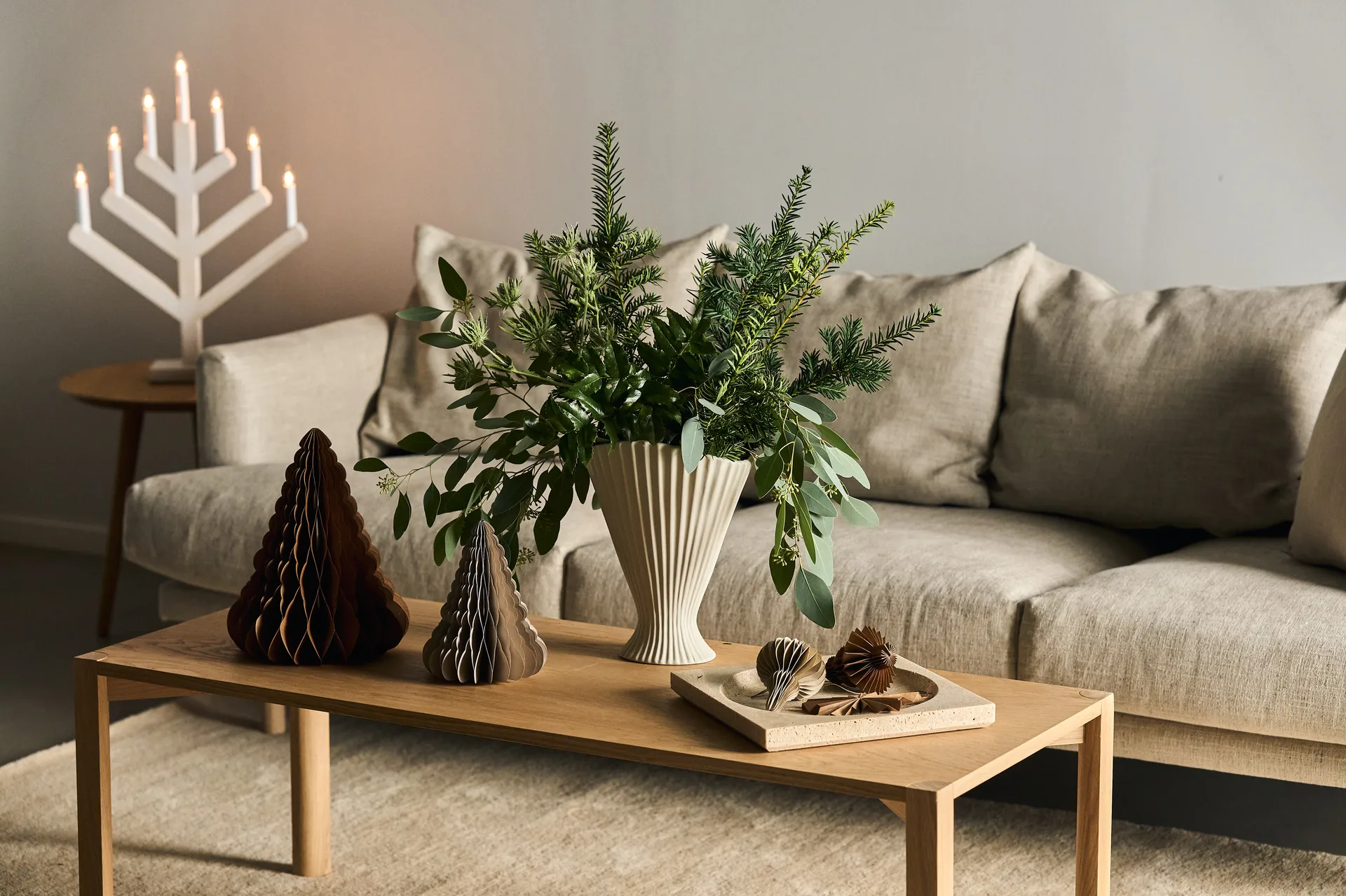 Spira julgranshänge 4-pack, Beige Scandi Living