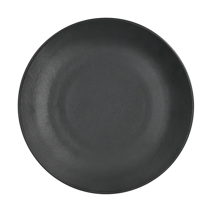 Terra mattallrik - Svart stengods, Ø26,5 cm - Scandi Living