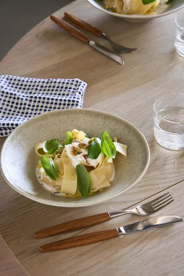 Terra pastatallrik - Beige stengods, Ø22,5 cm - Scandi Living