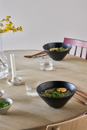 Terra ramenskål - Svart stengods, Ø20 cm - Scandi Living