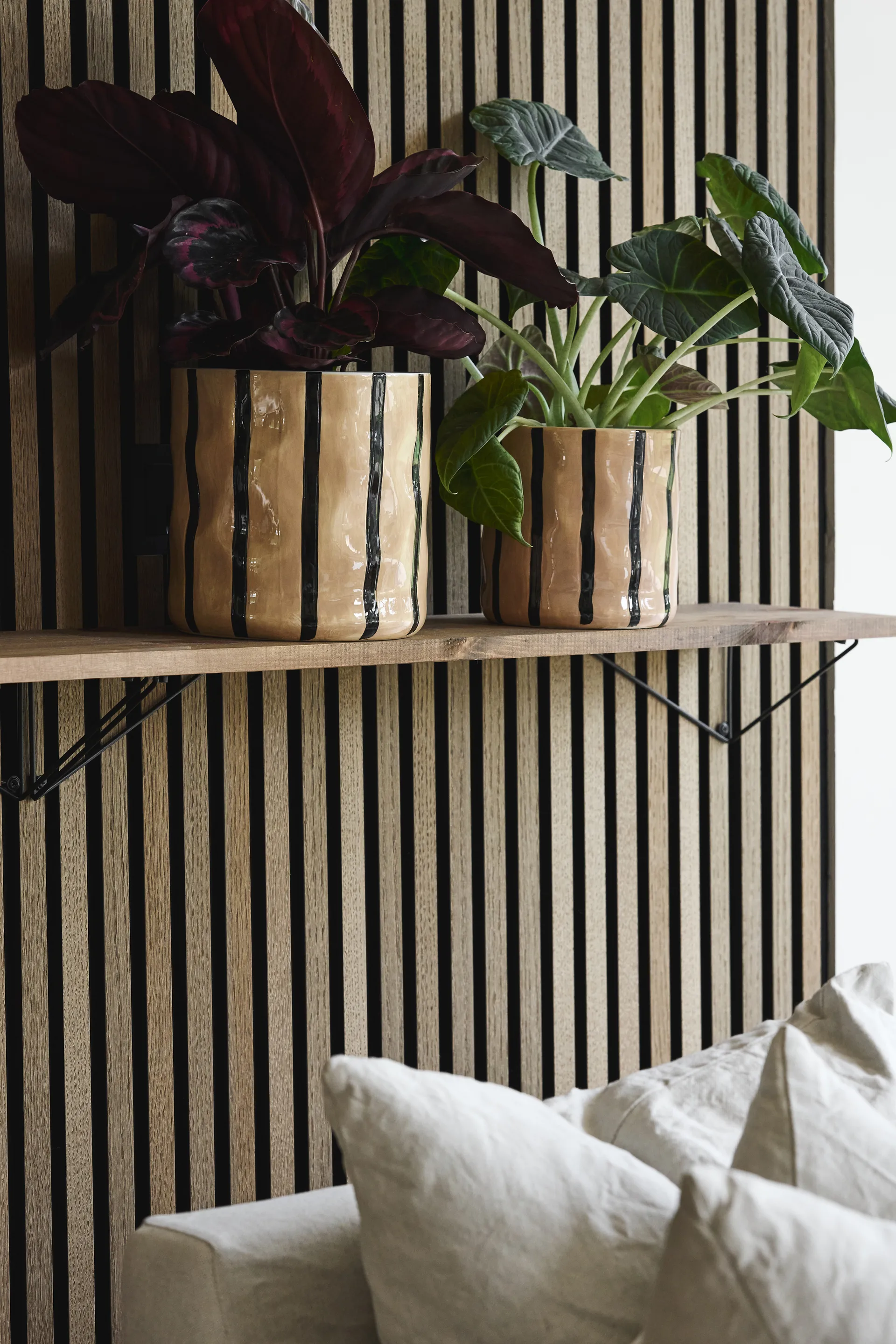 Thrive kruka Ø16 cm, Beige-svart Scandi Living