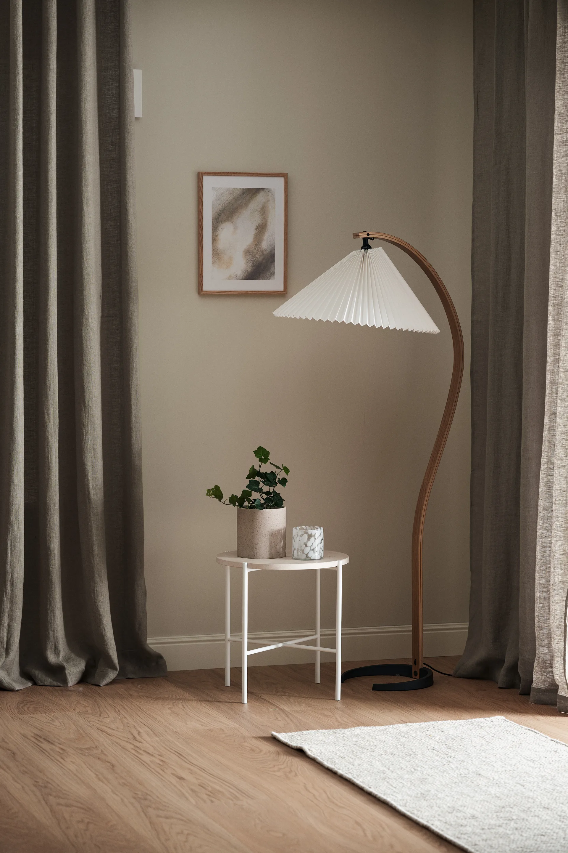 Tranquility gardinlängd med multiband 139x250 cm, Sand Scandi Living