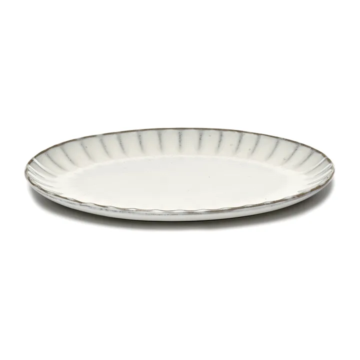 Inku oval tallrik S 17,5x25 cm - White - Serax