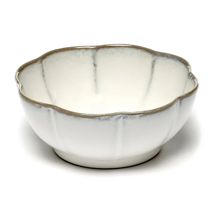 Inku räfflad skål XL Ø15 cm - White - Serax