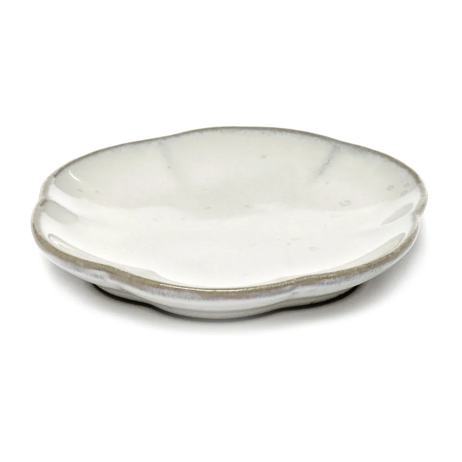 Inku räfflad tallrik S Ø8,9 cm, White Serax