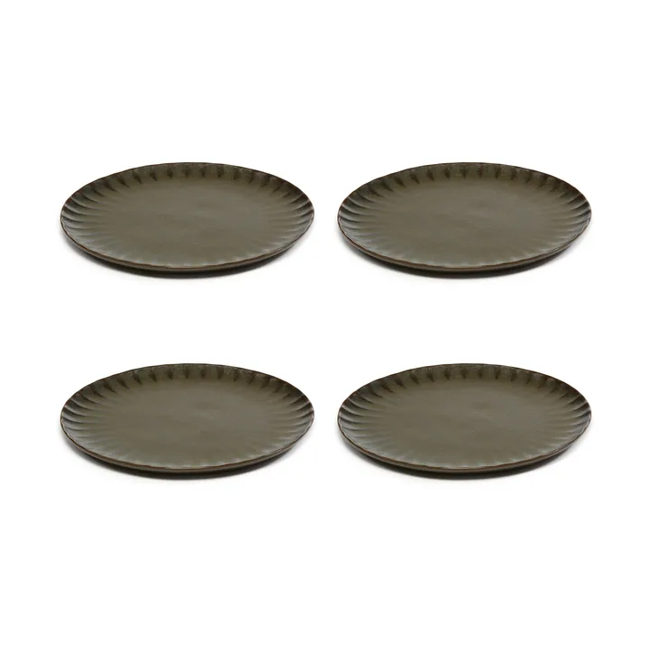 Inku tallrik M Ø21 cm 4-pack - Green - Serax