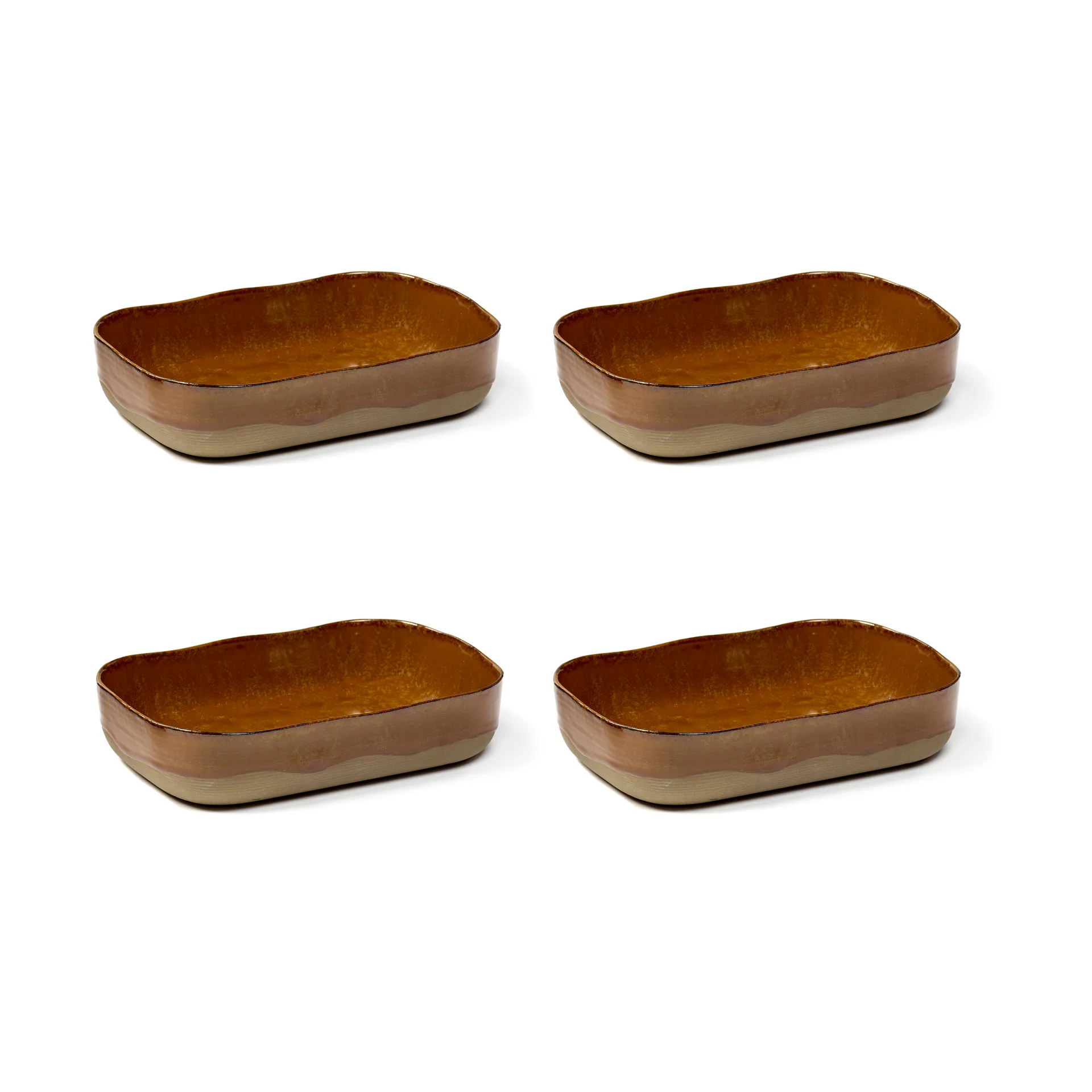 La Nouvelle Table extra djupt fat No5 L 4-pack, Brown Serax