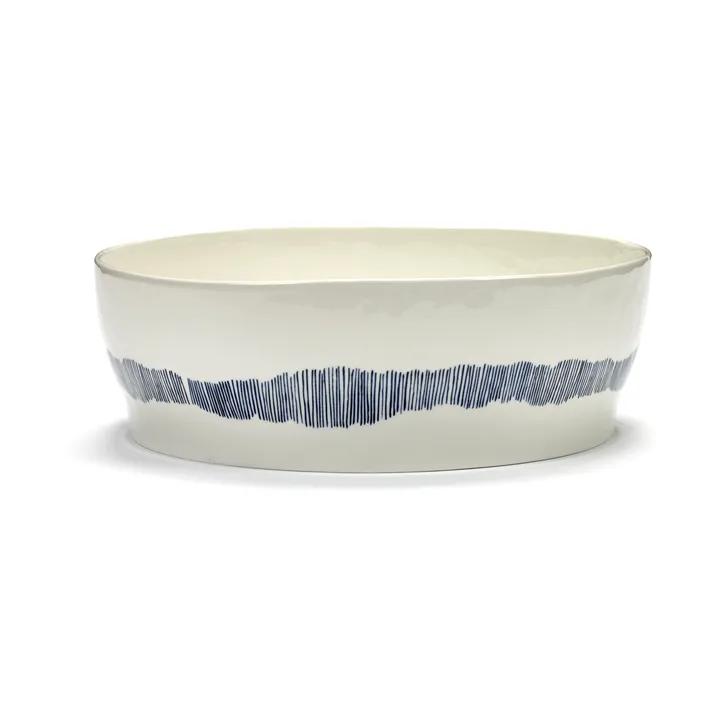 Ottolenghi Feast salladsskål Ø27,5 cm - White stripes-blue - Serax