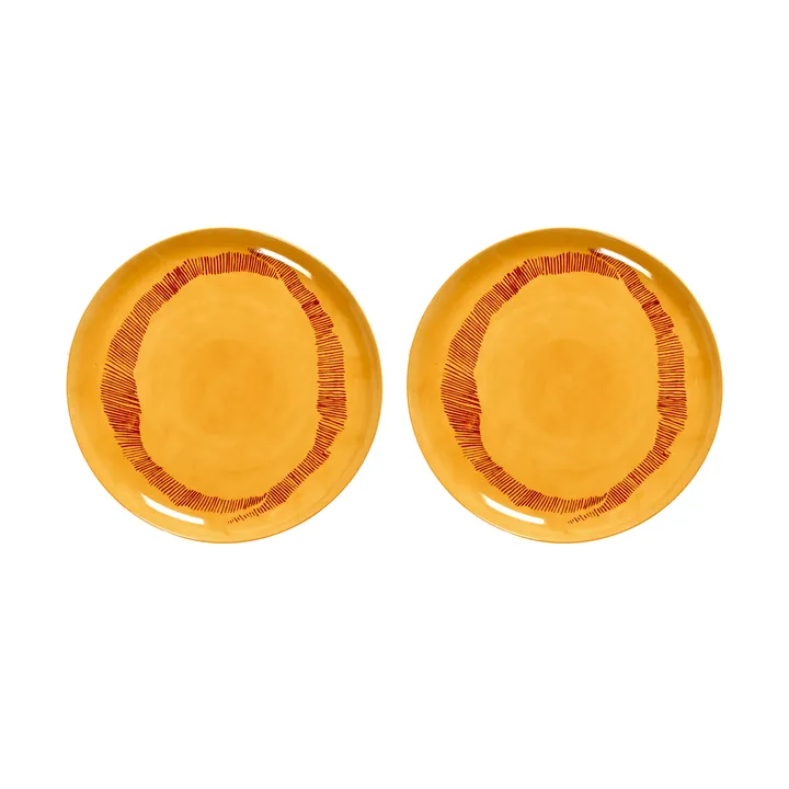 Ottolenghi Feast tallrik L Ø26,5 cm 2-pack - Yellow stripes-red - Serax