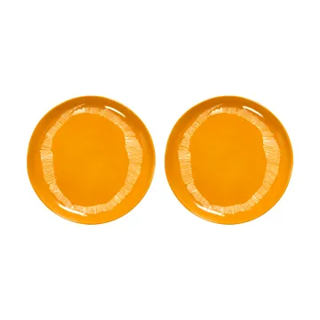 Ottolenghi Feast tallrik M Ø22,5 cm 2-pack - Yellow stripes-white - Serax