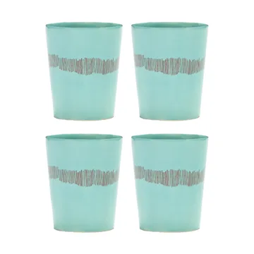 Ottolenghi Feast tekopp 33 cl 4-pack - Azure stripes-red - Serax
