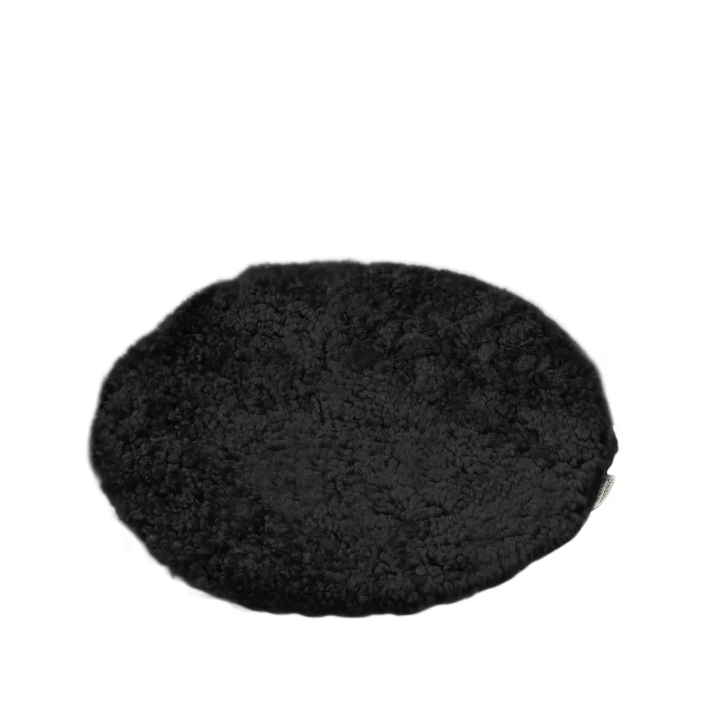 Fårskinnsdyna Ø33 cm, svart Skandilock