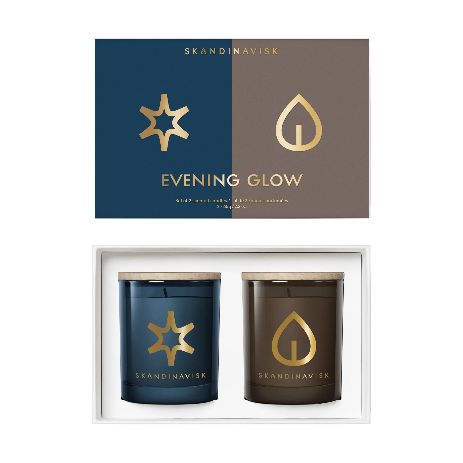 Evening Glow doftljus gåvoset 2 delar, 65 g Skandinavisk