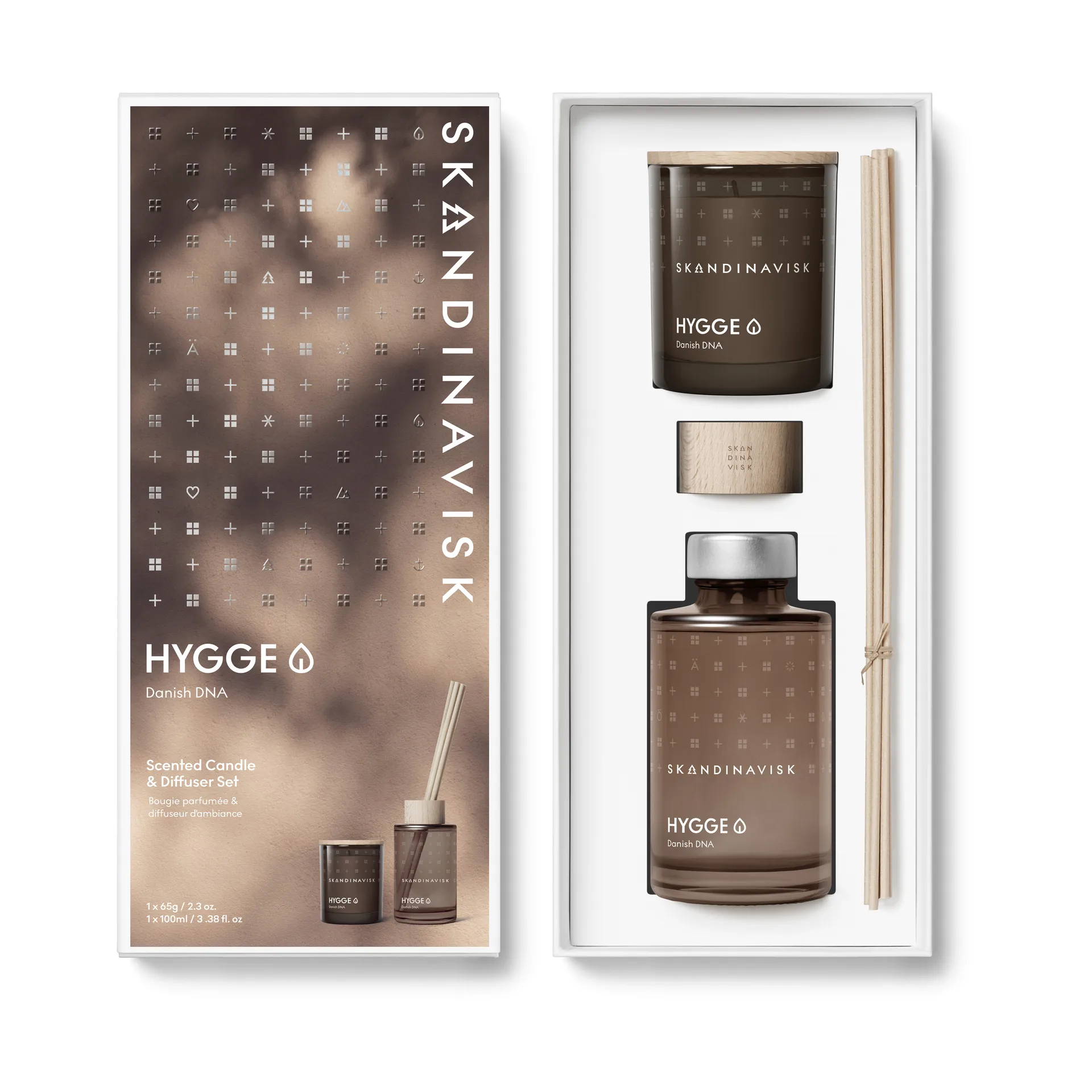 HYGGE doftljus & doftpinnar, 65 g + 100 ml Skandinavisk