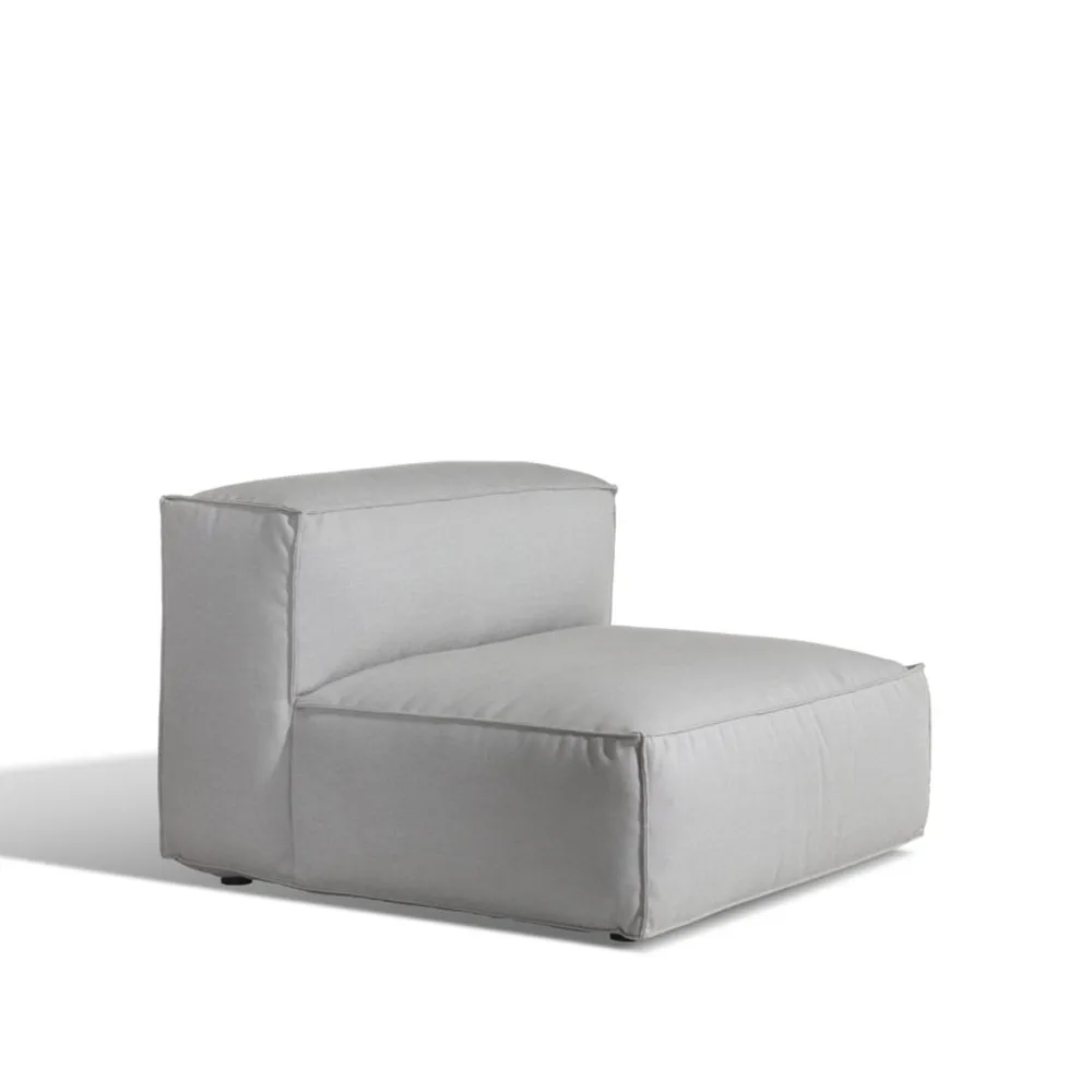Asker modulsoffa, Sunbrella Sling light grey, mittdel large Skargaarden