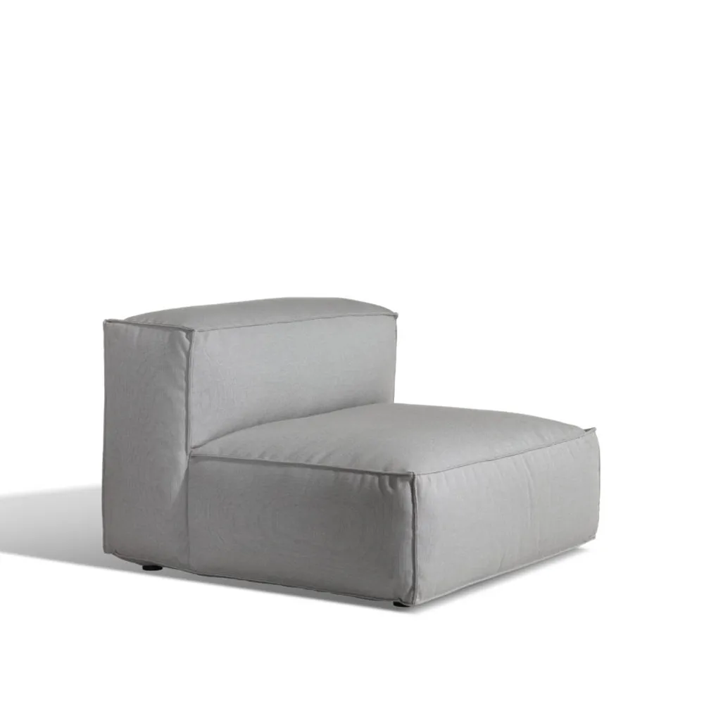 Asker modulsoffa, Sunbrella Sling taupe beige, mittdel large Skargaarden