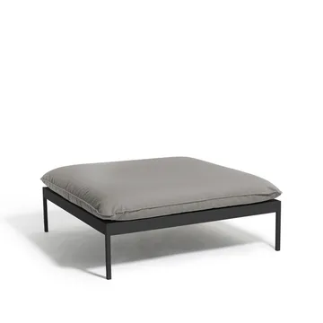 Bönan fotpall - Fiord 551 beige, mörkgrå aluminium ram - Skargaarden