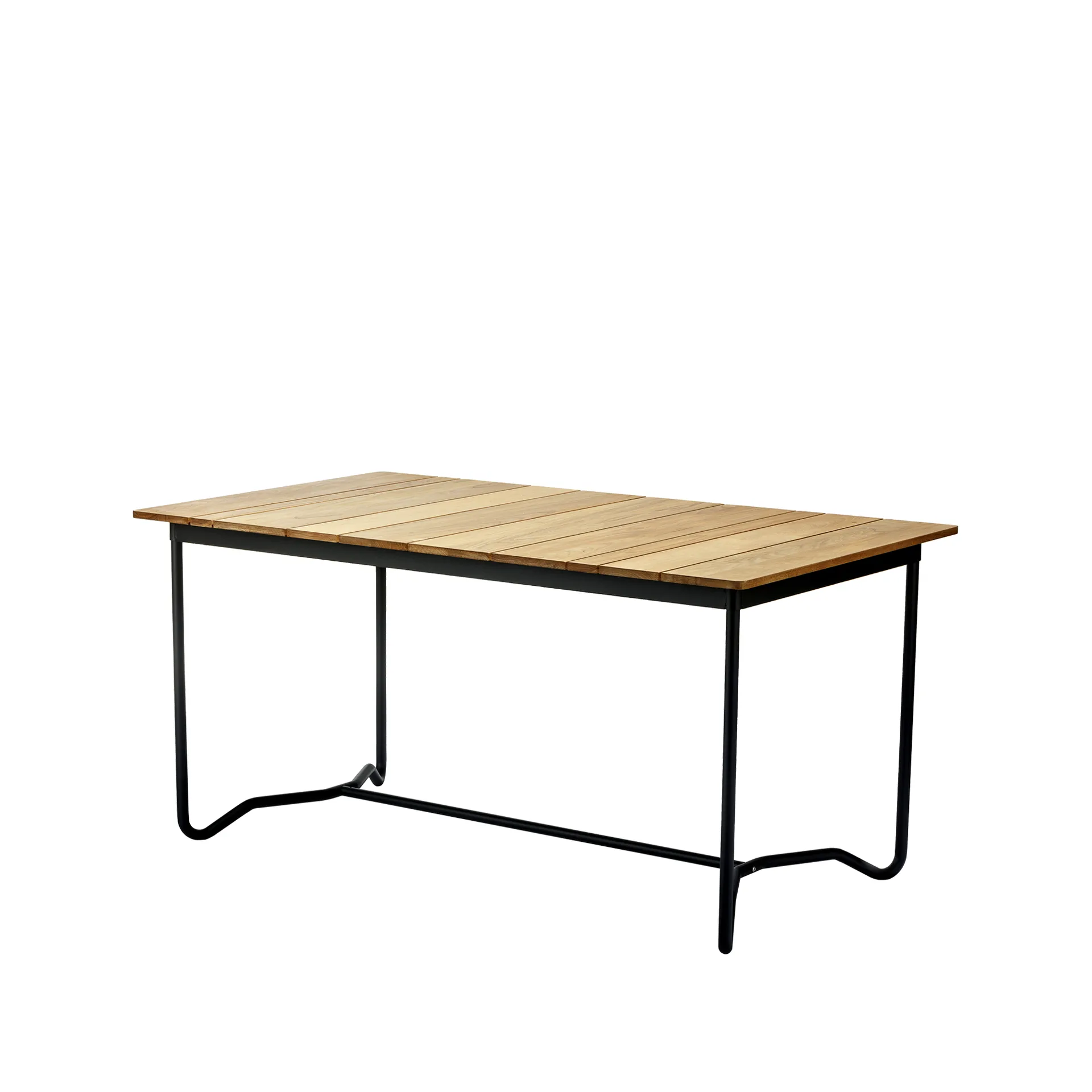 Grinda bord, Teak, large, svart stativ Skargaarden