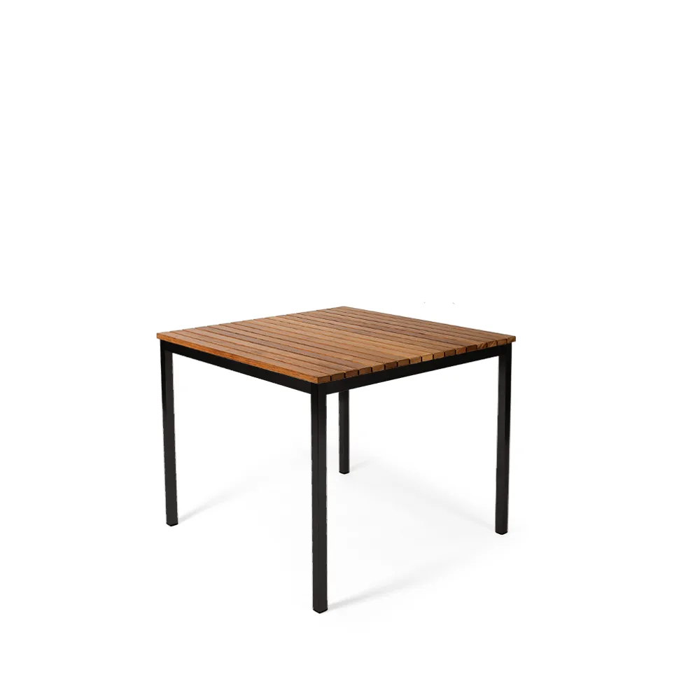 Häringe matbord, Teak, small, svart stålstativ Skargaarden