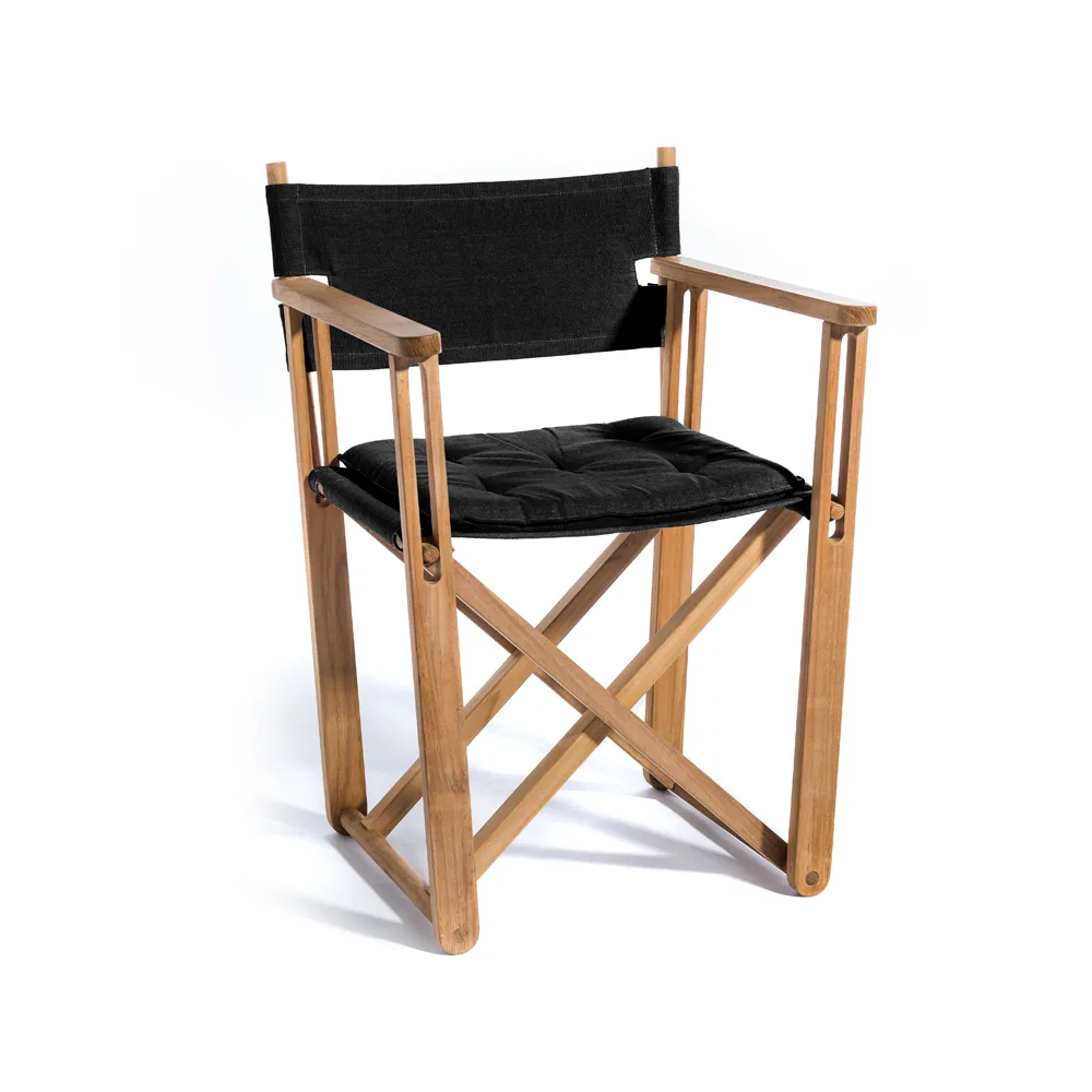 Kryss Dining karmstol, Agora Nautic black, teak Skargaarden