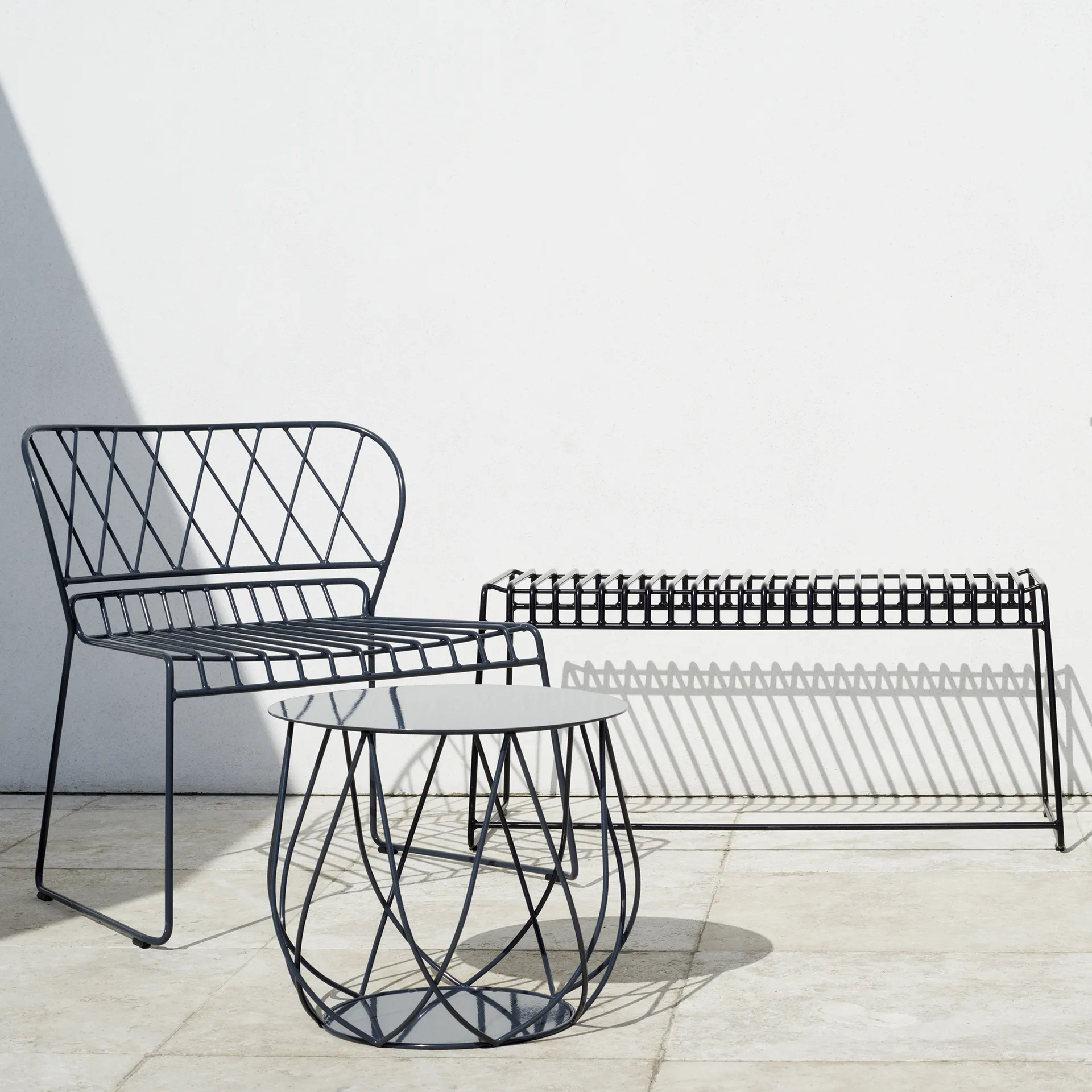 Resö bänk, Charcoal grey Skargaarden
