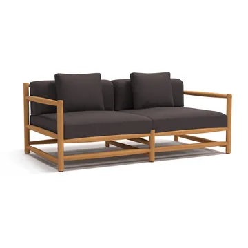 Saltholm soffa teak-gråbrun dyna - Skargaarden