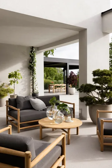 Saltholm soffa teak-gråbrun dyna - Skargaarden