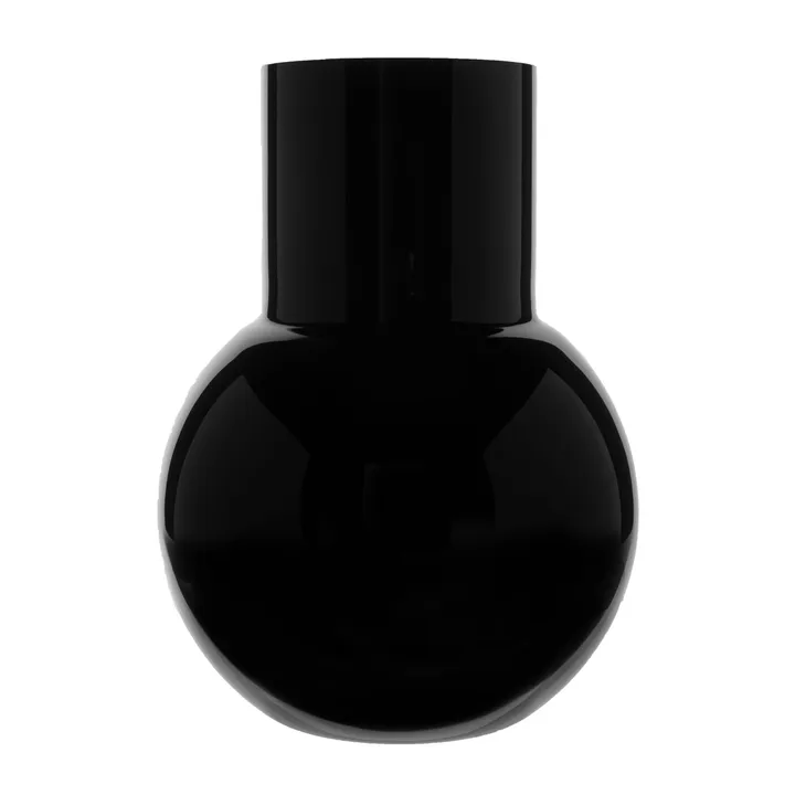 Pallo vas - Svart 20 cm - Skrufs Glasbruk