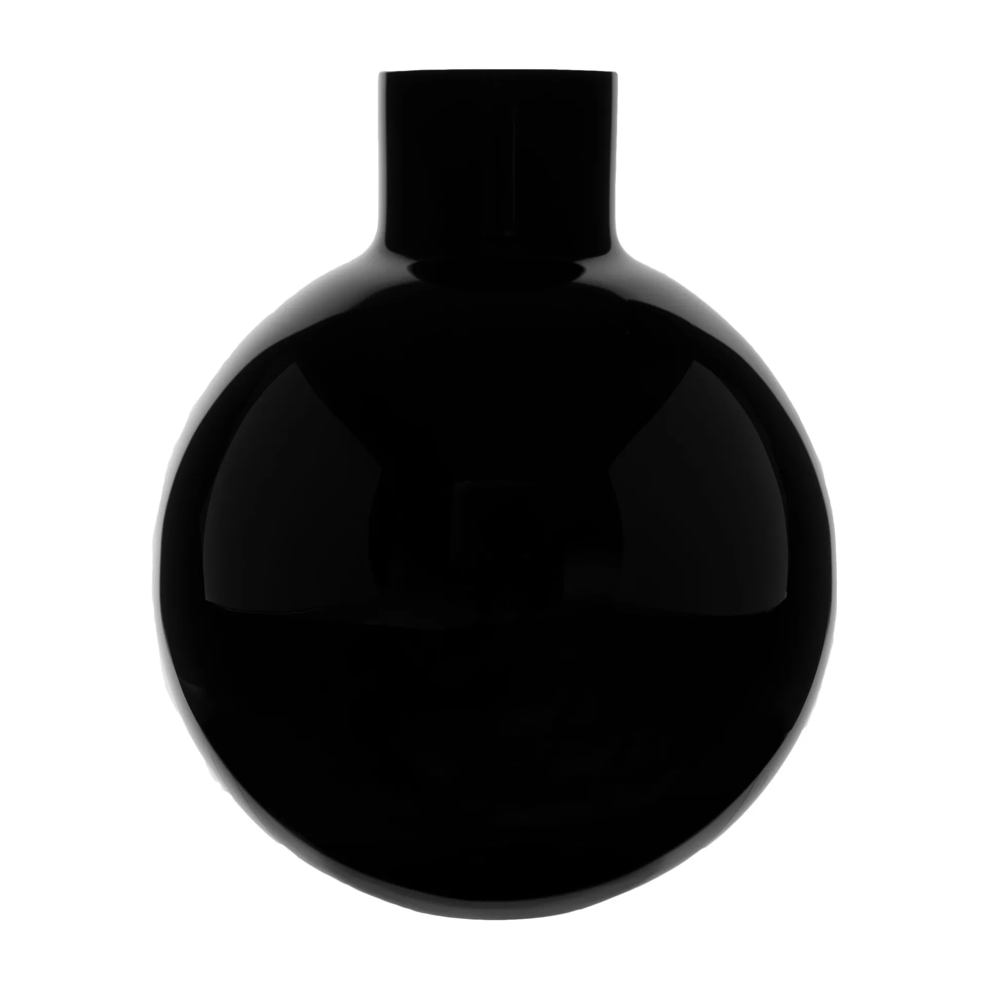 Pallo vas, Svart 37 cm Skrufs Glasbruk