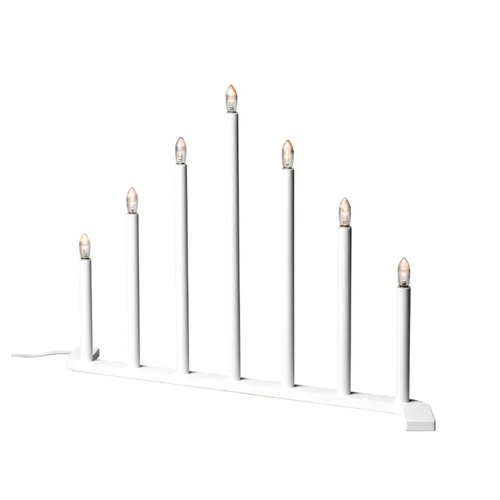 Advent RE adventsljusstake - vit, 7 ljus - SMD Design