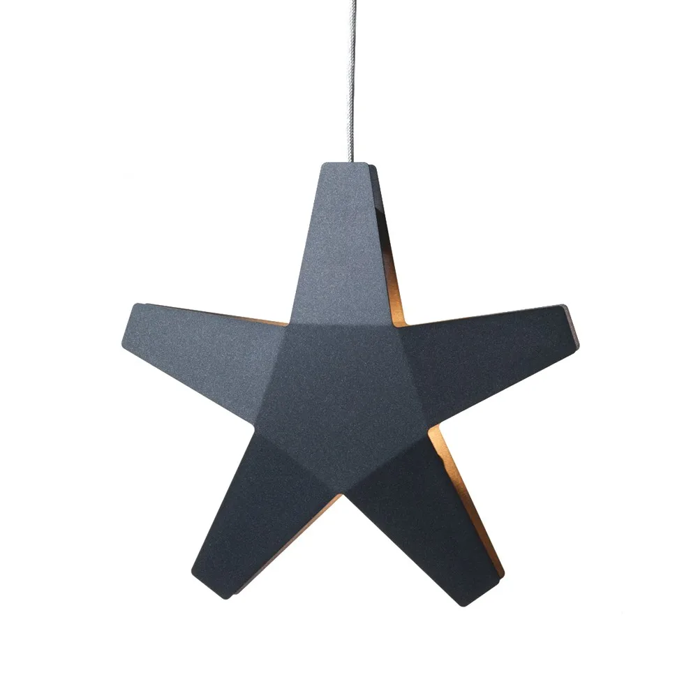 Advent Stjärna Adventsstjärna, grå, 40 cm, ljusgrå textilsladd SMD Design