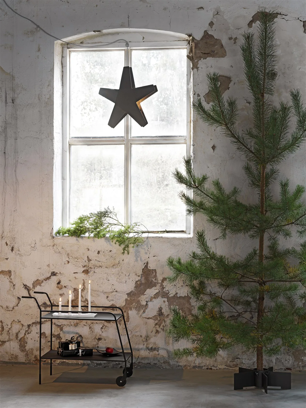 Advent Stjärna Adventsstjärna, Grå-grå sladd, 60 cm SMD Design