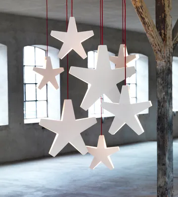 Advent Stjärna Adventsstjärna - Vit-röd sladd, 40 cm - SMD Design