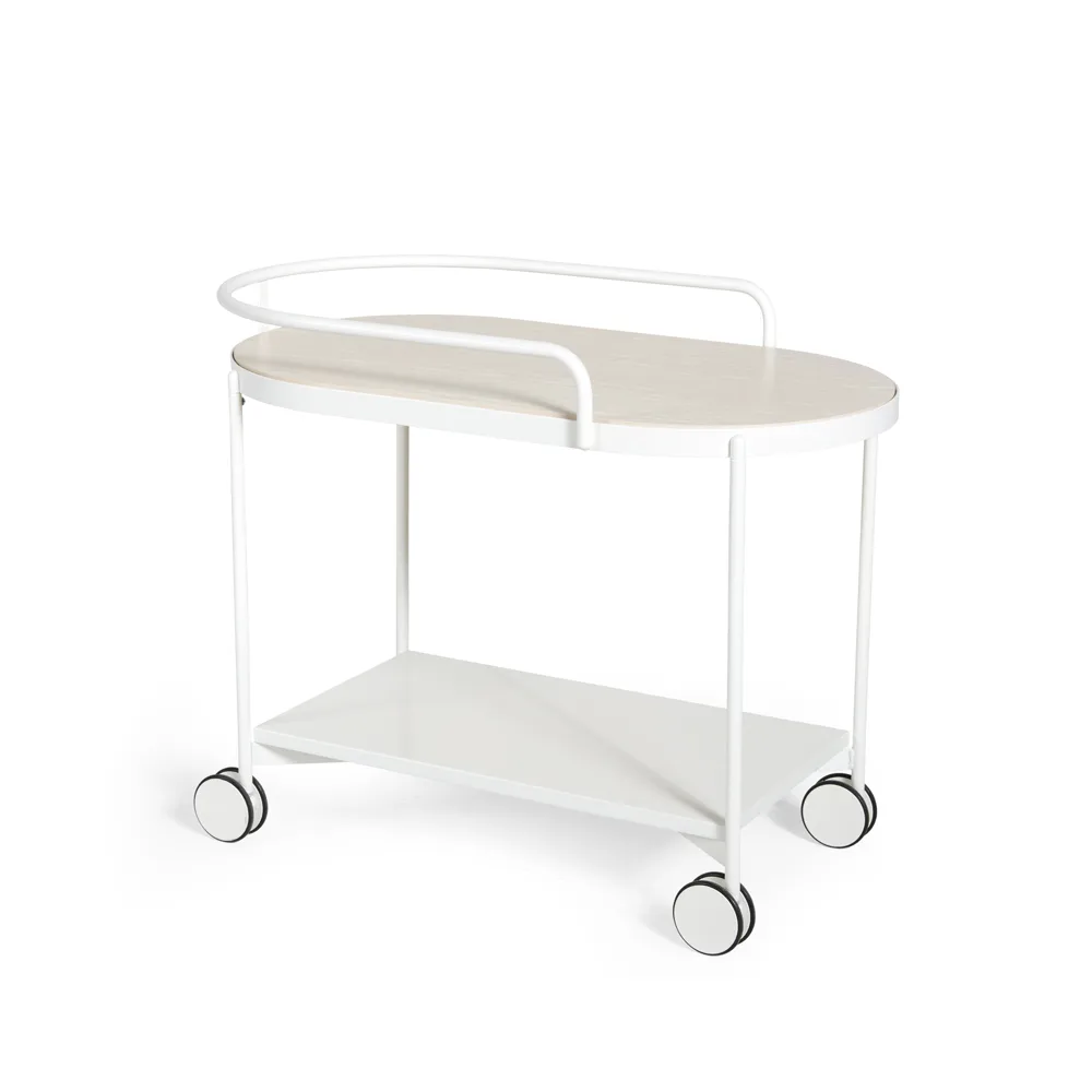 Lene rullvagn, white, vitpigmenterad askfanér SMD Design