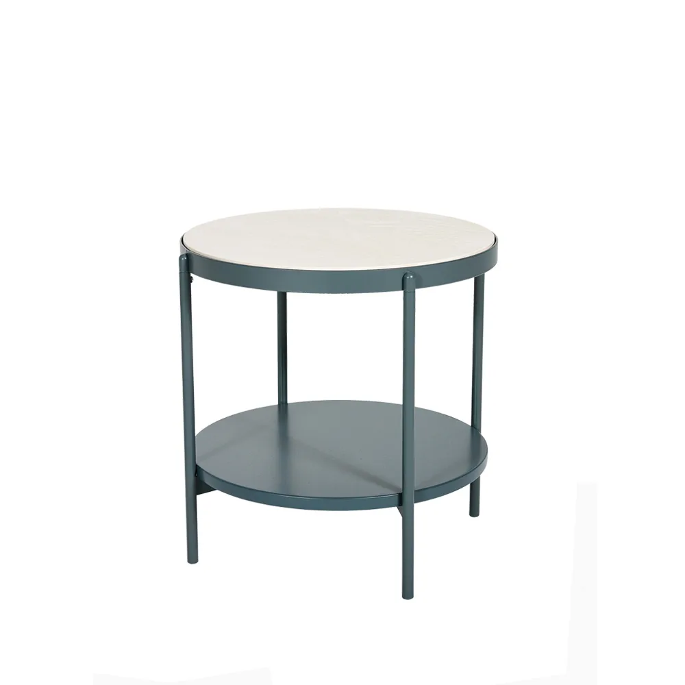 Lene sidobord, grå, lågt, vitpigmenterad askfanér SMD Design