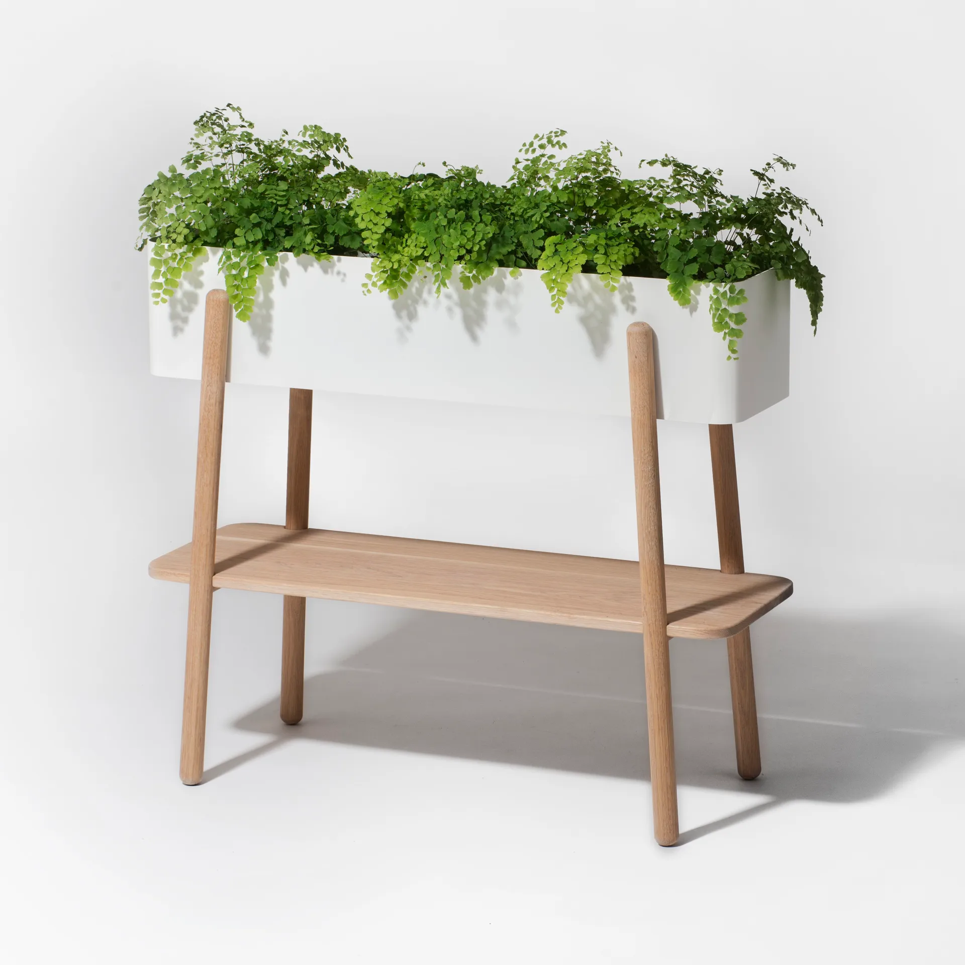 Prunella blomsterbord, vit-ek SMD Design