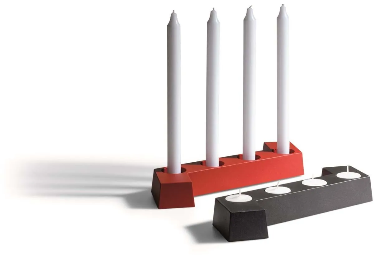 SMD adventsljusstake, Röd, 4 ljus SMD Design