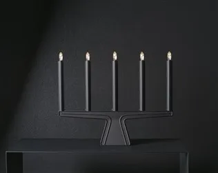 Stella 5 adventsljusstake 41 cm - Svart - SMD Design
