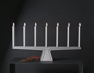 Stella 7 adventsljusstake 60 cm - Rå aluminium - SMD Design